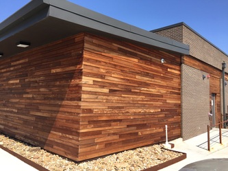 Rich natural colors and grain in tropical hardwood siding